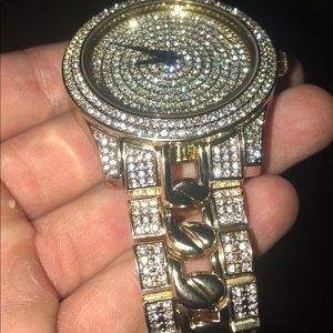 swarovski iced out watch